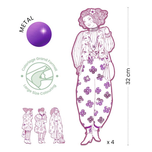 Set Siluette da colorare Rosemary & friends Djeco