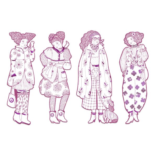 Set Siluette da colorare Rosemary & friends Djeco