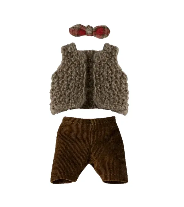 Set abiti gilet e pantaloni papà topo Maileg