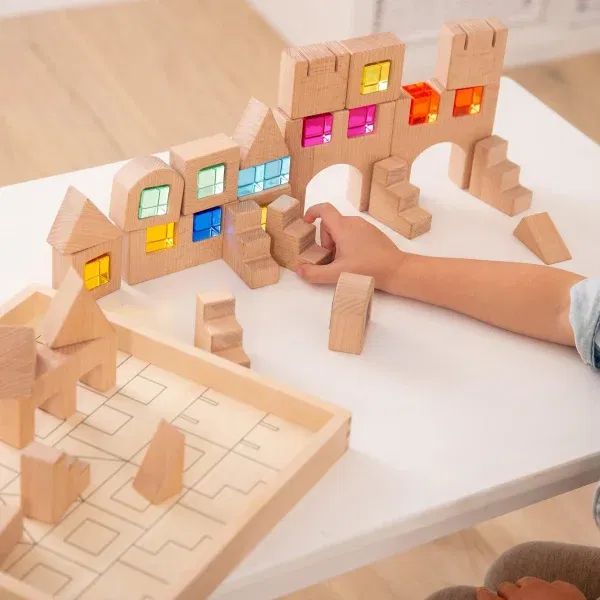 Set costruzioni con cubi acrilici Tickit