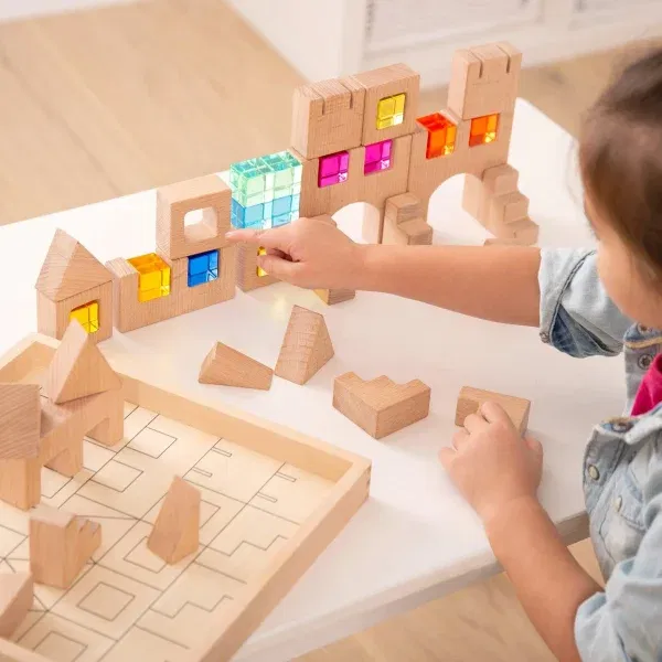 Set costruzioni con cubi acrilici Tickit