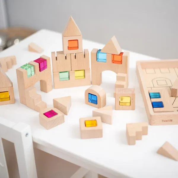 Set costruzioni con cubi acrilici Tickit