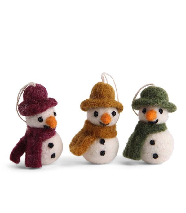 Pendenti in feltro set 3 pupazzi di neve GRY & SIF