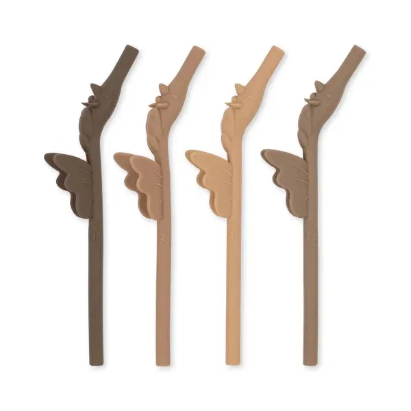 Set 4 cannucce silicone Unicorn straw SHITAKI Konges sløjd