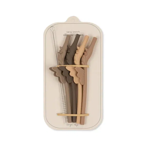 Set 4 cannucce silicone Unicorn straw SHITAKI Konges sløjd