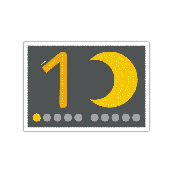 Set cartoline A5 da punzonare Numeri 1-10
