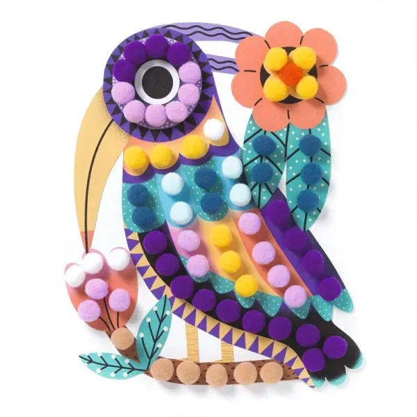 Set artistico POMPOMS COLLAGE - Atelier Djeco