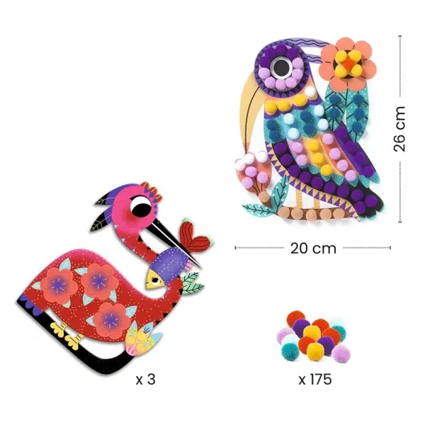 Set artistico POMPOMS COLLAGE - Atelier Djeco