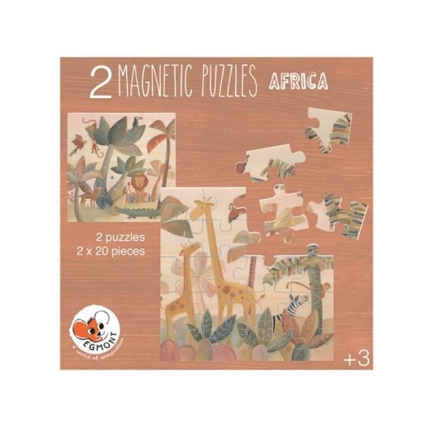 Cartella 2 puzzle magnetici da viaggio Safari Egmont Toys