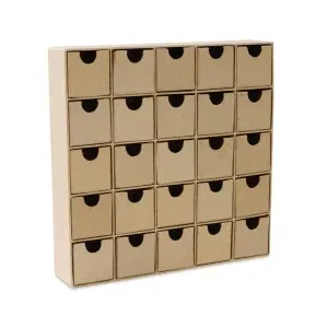 Cassettiera a 25 cassetti in cartone Decopatch