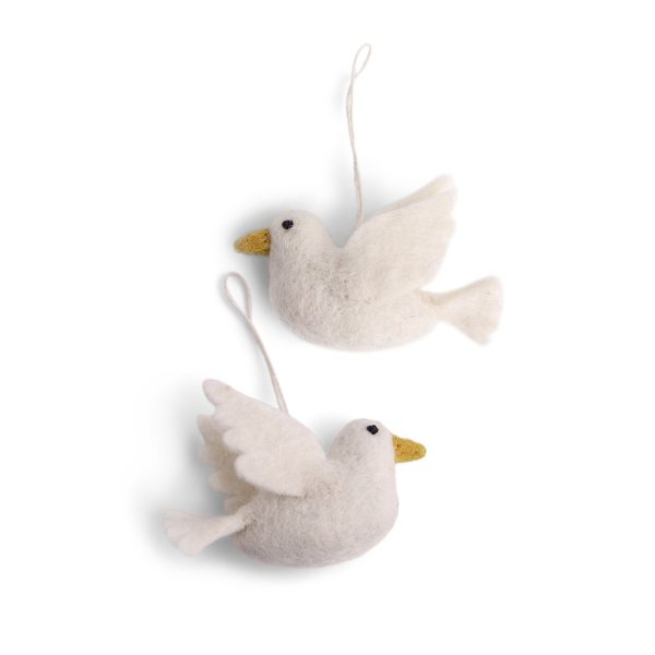 Pendenti in feltro set 2 colombe GRY & SIF