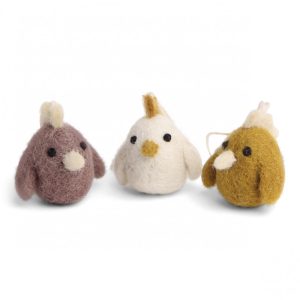 Pendenti in feltro set 3 galletti GRY & SIF