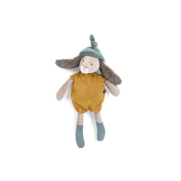 Pupazzetto sonaglio Ocra Trois petits lapins Moulin Roty