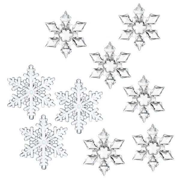 Set craft 9 fiocchi di neve acrilico