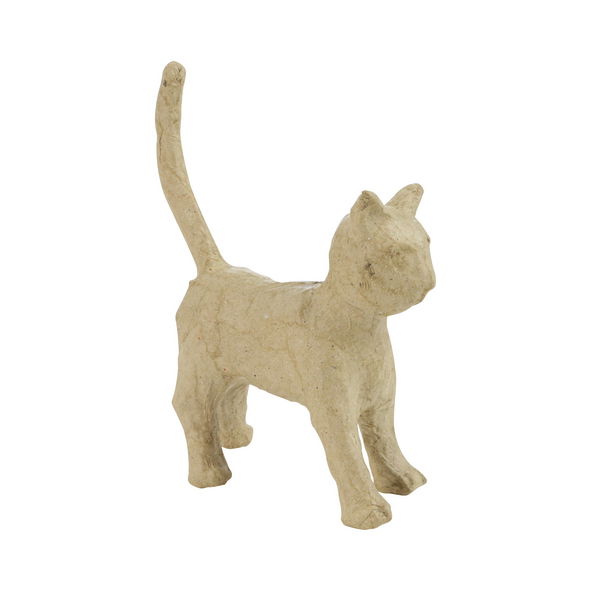 Figura GATTO di cartapesta da decorare Decopatch