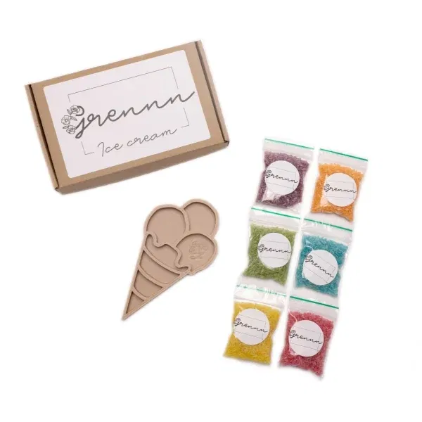 Kit gioco riso sensoriale + vassoio gelato Grennn