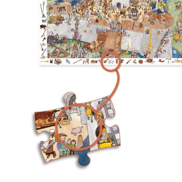 Puzzle di osservazione Il Castello 100 pezzi Djeco