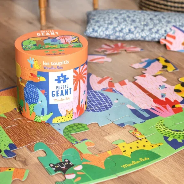 Puzzle sagomato L'oasi Degli Animali 36 pezzi Les Toupitis Moulin Roty