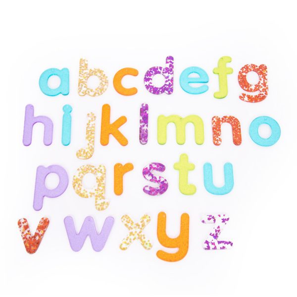 Set 26 lettere alfabeto acrilico traslucido glitter Tickit