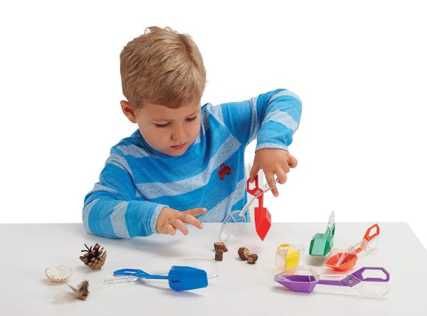 Set 6 pinze a paletta arcobaleno Tickit