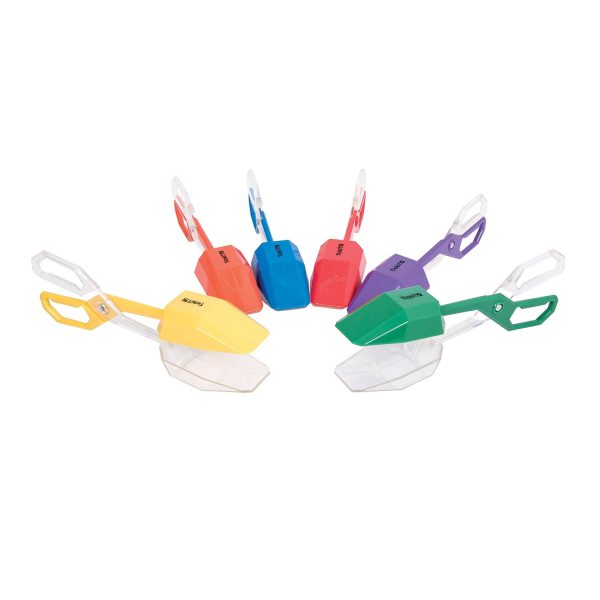 Set 6 pinze a paletta arcobaleno Tickit