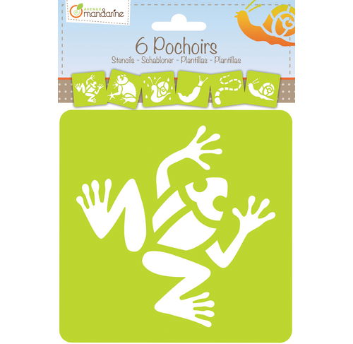Set 6 stancil animali zone umide Avenue Mandarine
