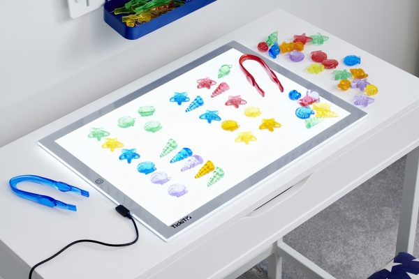 Set 72 conchiglie tattili traslucide arcobaleno Tickit