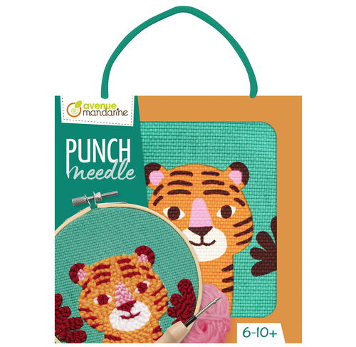 Set ricamo punch needle Tigre Avenue Mandarine
