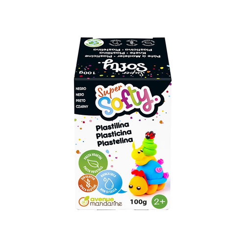 Super softy plastilina vegetale 100 gr NERO Avenue Mandarine