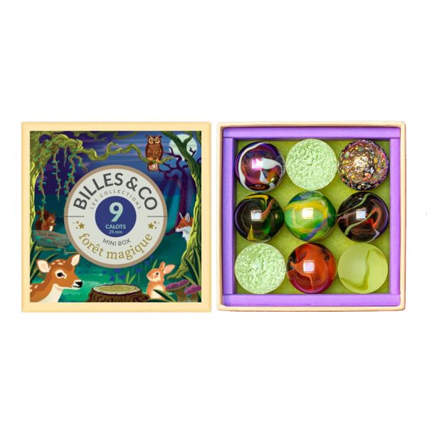 Scatola mini 9 biglie Maxi Magic Forest Billes & co