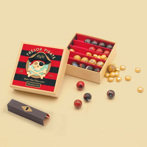 Scatola mini biglie Pirate Treasure Billes & co