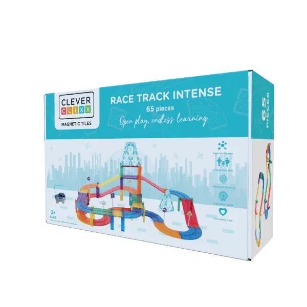 Cleverclixx costruzioni magnetiche Race Track 65 pezzi