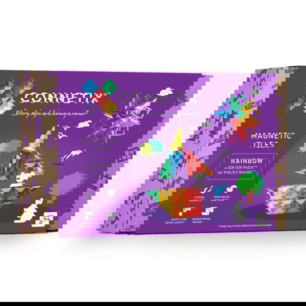 Connetix tiles costruzioni magnetiche 60 Pezzi Starter Pack