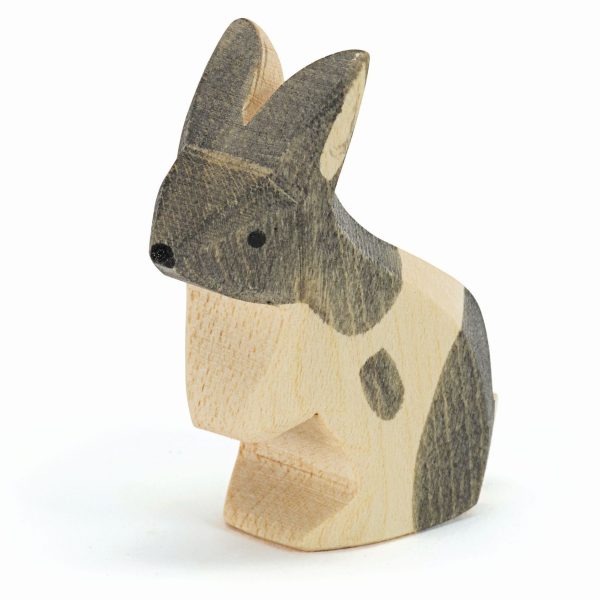 Figura legno Coniglio pezzato in piedi - Ostheimer