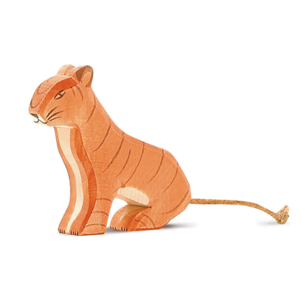 Figura legno Tigre seduta - Ostheimer