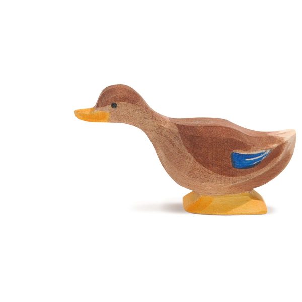 Figura legno anatra collo allungato - Ostheimer