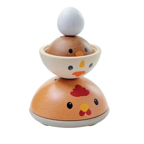 Gioco impilabile equilibrio gallina Rustic Plan Toys