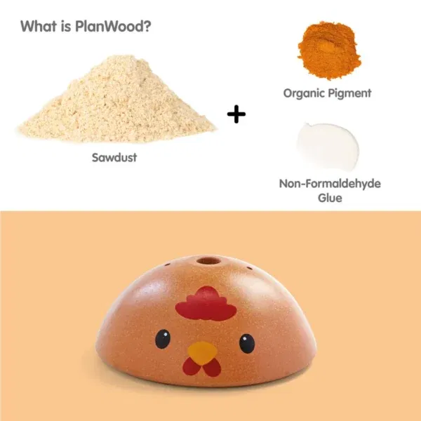 Gioco impilabile equilibrio gallina Rustic Plan Toys