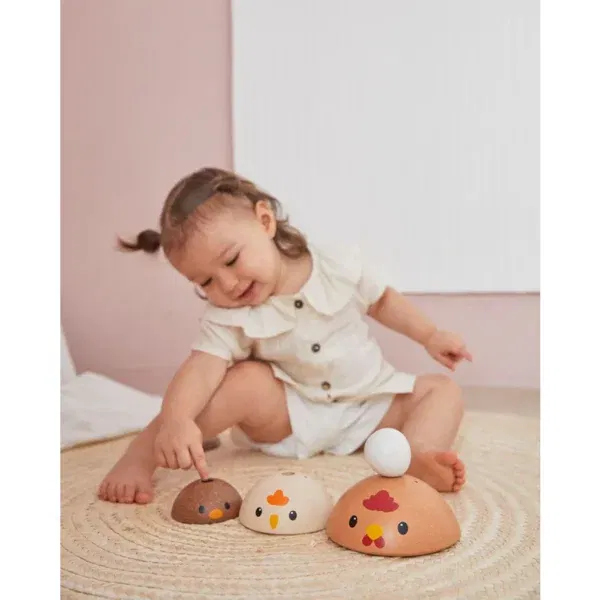 Gioco impilabile equilibrio gallina Rustic Plan Toys