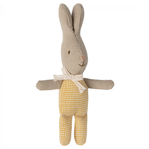 Pupazzo baby bunny quadretti gialli Maileg