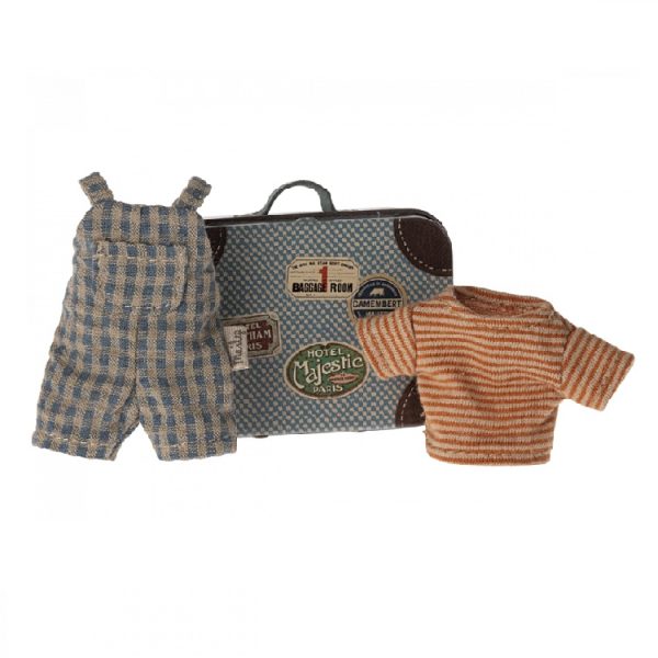 Set salopette e maglia in valigia big sister Maileg