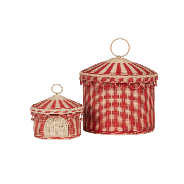 Cestino in rattan CIRCUS TENT toy basket OlliElla