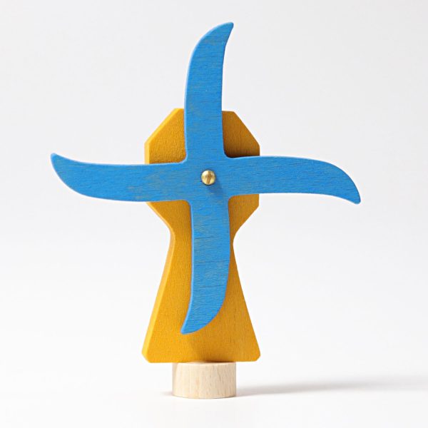 Figura decorativa legno mulino Grimm's