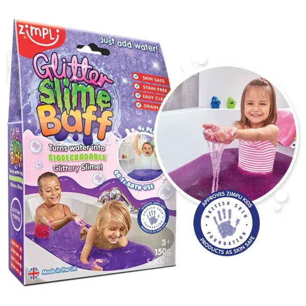 Pozione da bagno Glitter slime Baff viola Zimpli kids