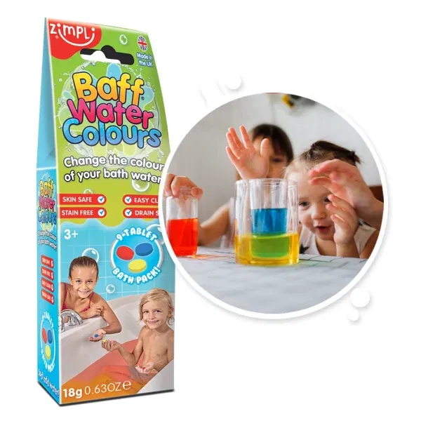Set 9 pastiglie da bagno Baff water colours Zimpli kids