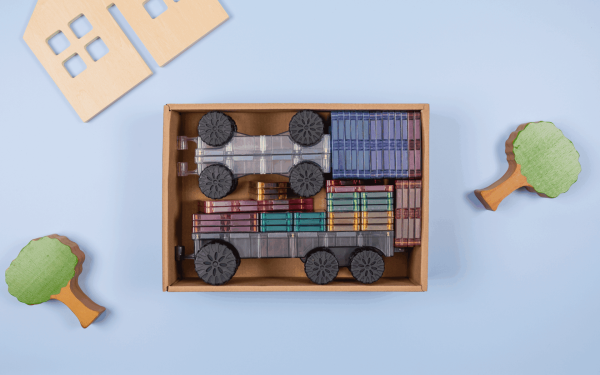 Connetix tiles costruzioni magnetiche 50 Pezzi Rainbow Pastel Transport Pack
