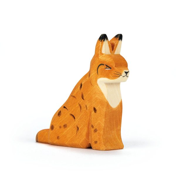 Figura legno Lince seduta - Ostheimer