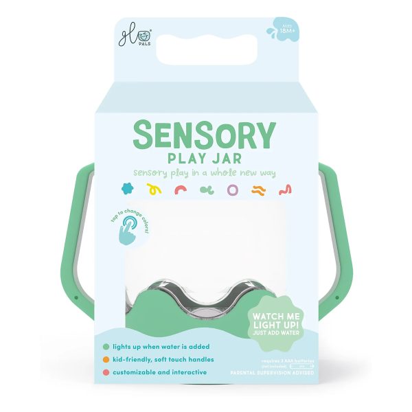 Barattolo per gioco sensoriale teal GLO PALS