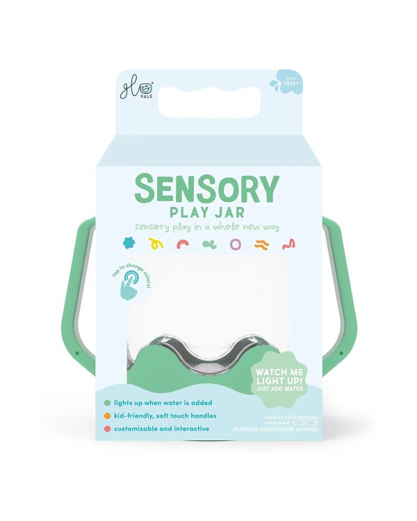 Barattolo per gioco sensoriale teal GLO PALS