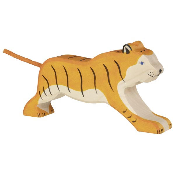 Figura legno Tigre che corre - Holztiger